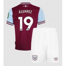 West Ham United Edson Alvarez #19 Hjemmedraktsett Barn 2024-25 Kortermet (+ korte bukser)